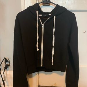 Forever 21 Cropped Zip-up Hoodie